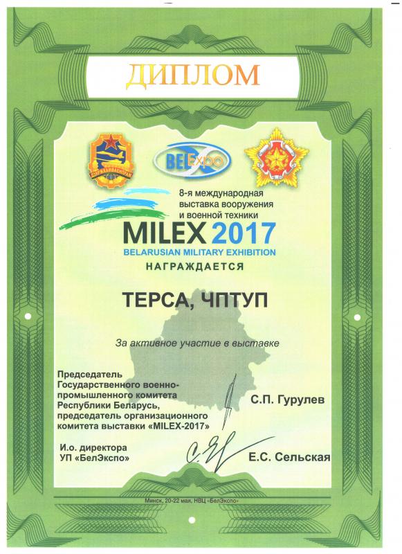 Диплом об участии в выставке